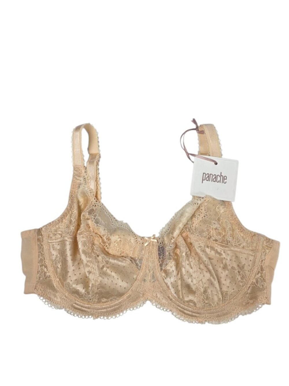 Panache Clara Full Cup Bra, Underwire, Unpadded, Size 38D, Chai
